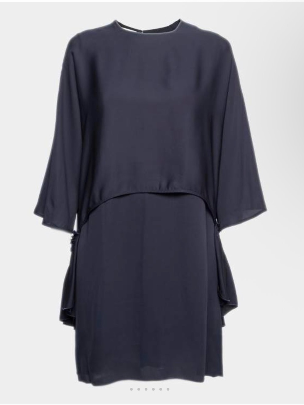 Stella McCartney Navy Blue Crepe Tiered Dress 36